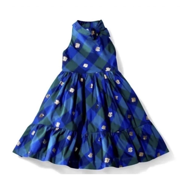 Janie And Jack Plaid Blue And Green Dress 12-18 Months NEW - Picture 3 of 7